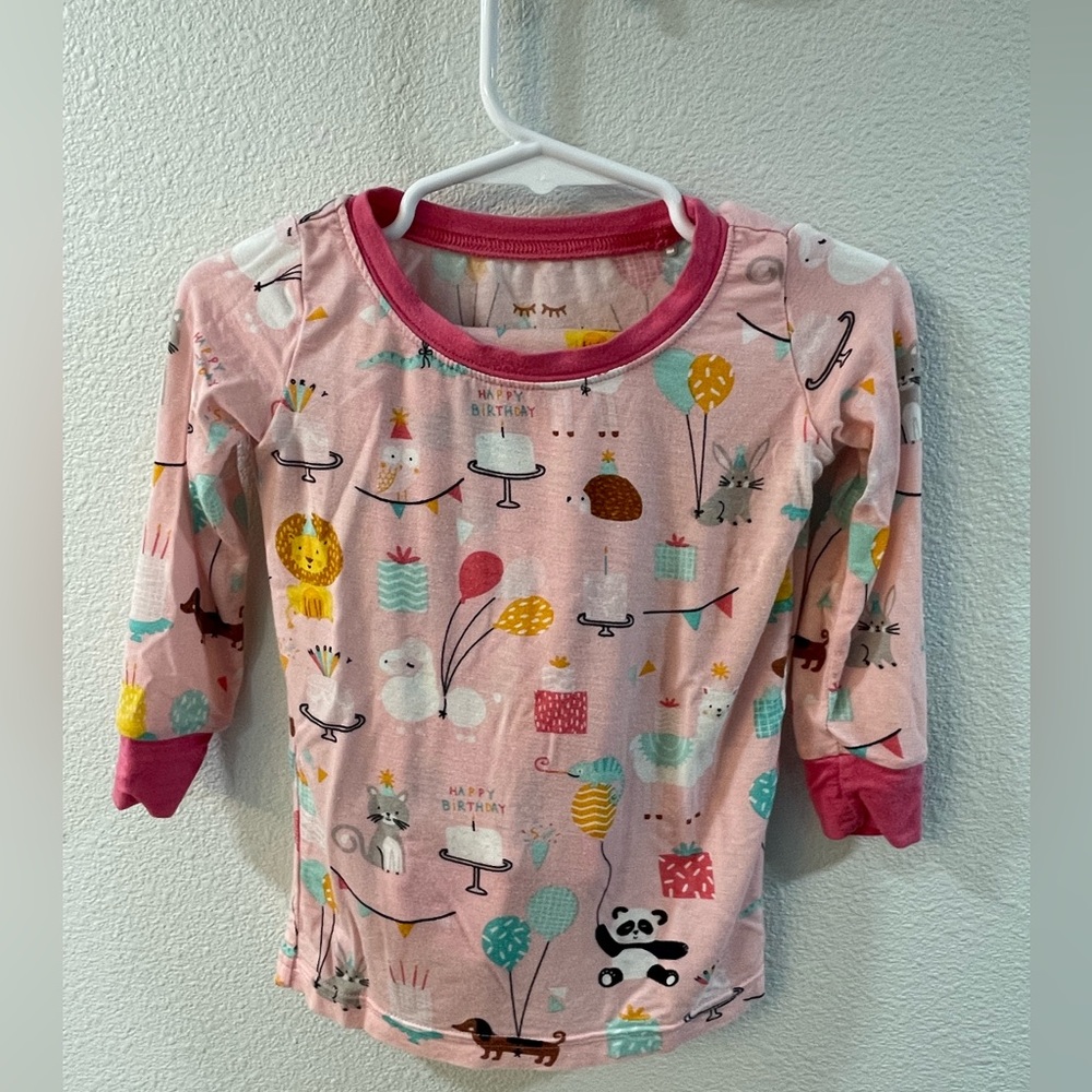 Little Sleepies Pink Party Animal 2 piece pajama set